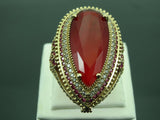 Turkish Handmade Jewelry 925 Sterling Silver Ruby Stone Women Rings