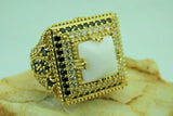 Turkish Handmade Jewelry 925 Sterling Silver Pearl Stone Womens Ring