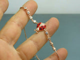 Turkish Handmade Jewelry 925 Sterling Silver Zircon Stone Womens Bracelet