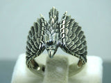 Turkish Handmade Jewelry 925 Sterling Silver Eagle Design Mens Rings