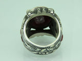 Turkish Handmade Jewelry 925 Sterling Silver Ruby Stone Mens Rings