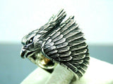 Turkish Handmade Jewelry 925 Sterling Silver Eagle Design Mens Rings