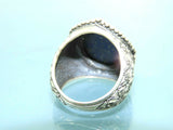 Turkish Handmade Jewelry 925 Sterling Silver Sodalite Stone Men's Rings