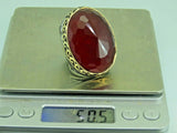 Turkish Handmade Jewelry 925 Sterling Silver Ruby Stone Mens Rings