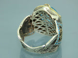 Turkish Handmade Jewelry 925 Sterling Silver Aquamarine Stone Men Ringss