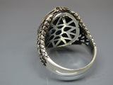 Turkish Handmade Jewelry 925 Sterling Silver Turquoise Stone Mens Rings
