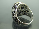 Turkish Handmade Jewelry 925 Sterling Silver Amethyst Stone Men's Rings