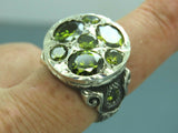 Turkish Handmade Jewelry 925 Sterling Silver Peridot Stone Men's Rings