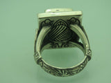 Turkish Handmade Jewelry 925 Sterling Silver Sapphire Stone Mens Rings