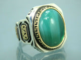 Turkish Handmade Jewelry 925 Sterling Silver Agate Stone Mens Rings
