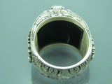 Turkish Handmade Jewelry 925 Sterling Silver Onyx Stone Mens Rings