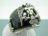 Turkish Handmade Jewelry 925 Sterling Silver Onyx Stone Mens Rings