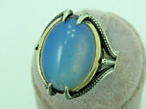 Turkish Handmade Jewelry 925 Sterling Silver Moonstone Mens Rings