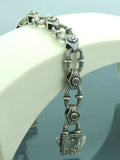 Turkish Handmade Jewelry 925 Sterling Silver Quartz Stone Mens Bracelets