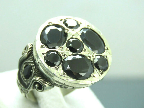 Turkish Handmade Jewelry 925 Sterling Silver Onyx Stone Mens Rings