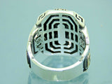 Turkish Handmade Jewelry 925 Sterling Silver Onyx Stone Mens Rings
