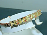 Turkish Handmade Jewelry 925 Sterling Silver Citrine Stone Womens Bracelet