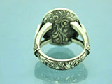 Turkish Handmade Jewelry 925 Sterling Silver Aquamarine Stone Mens Rings
