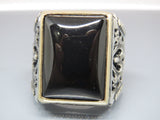 Turkish Handmade Jewelry 925 Sterling Silver Onyx Stone Mens Rings
