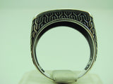 Turkish Handmade Jewelry 925 Sterling Silver Matting Design Men's Ring