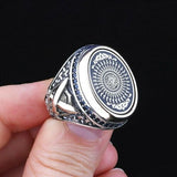 Turkish Handmade Jewelry 925 Sterling Silver Sapphire Stone Imperial Design Mens Rings